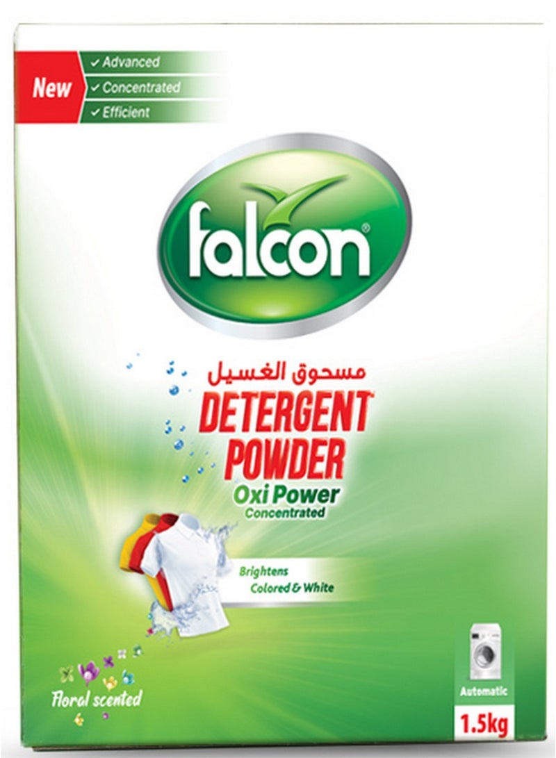 Falcon Oxi Power Detergent Powder Floral Scent Brightens Colored & White Automatic 1.5Kg - Image 1
